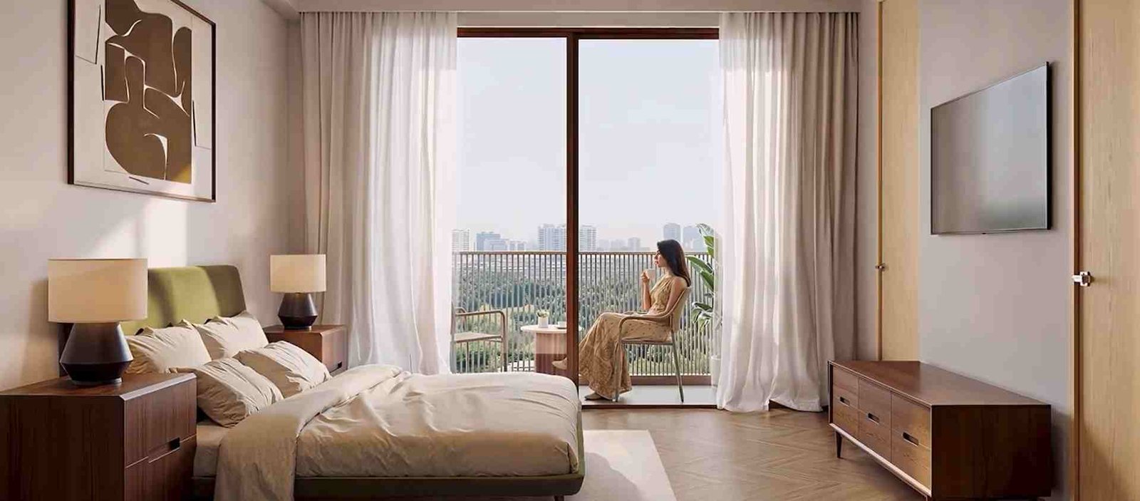 Master bedroom interior – The Terraces 2 BHK